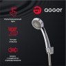 Смеситель для ванны Agger Nice A2521100 универсальный Хром латунь на стену