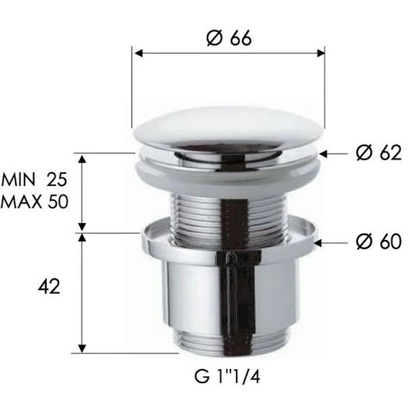 Донный клапан Remer 904CC2114VO click-clack Бронза
