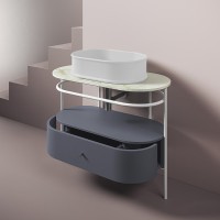 Раковина-чаша Artceram Atelier 60 ATL002 01 00 Белая фаянс накладная