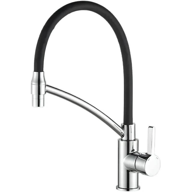 Смеситель для кухни Haiba HB73643-7 Хром Черный латунь