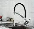 Смеситель для кухни Haiba HB73643-7 Хром Черный латунь