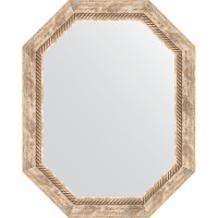 Зеркало Evoform Octagon 58x73 BY 7118 в багетной раме - Прованс с плетением 70 мм стекло
