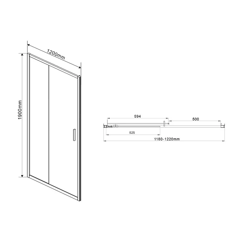 Душевая дверь Vincea Garda 120 VDS-1G120CLBN профиль Брашированный никель стекло прозрачное