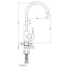 Смеситель для кухни Raiber Graceful RPG-012 Золото матовое латунь