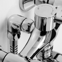 Смеситель для ванны WasserKRAFT Amper 2902L универсальный Хром латунь на стену