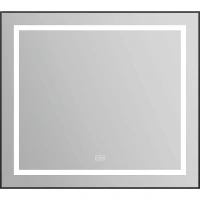 Зеркало BelBagno Kraft 88.5 SPC-KRAFT-885-785-TCH-WARM-NERO с подсветкой с подогревом Черное с сенсорным выключателем стекло