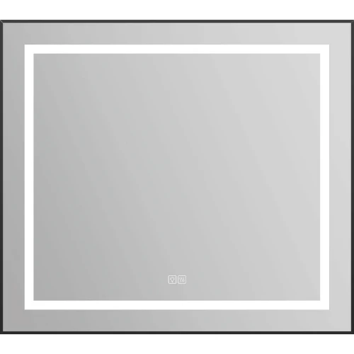 Зеркало BelBagno Kraft 88.5 SPC-KRAFT-885-785-TCH-WARM-NERO с подсветкой с подогревом Черное с сенсорным выключателем стекло