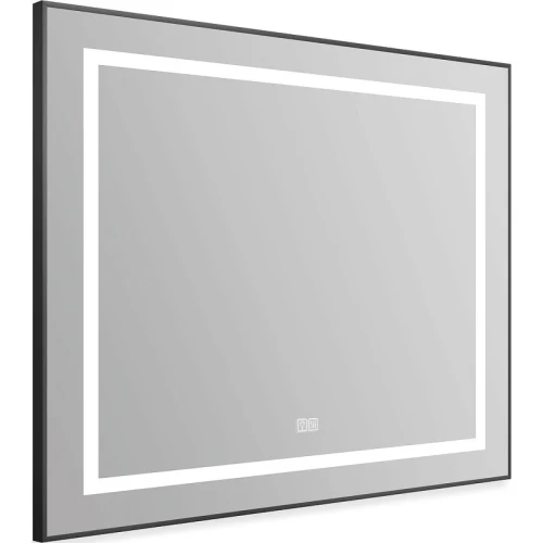 Зеркало BelBagno Kraft 88.5 SPC-KRAFT-885-785-TCH-WARM-NERO с подсветкой с подогревом Черное с сенсорным выключателем стекло