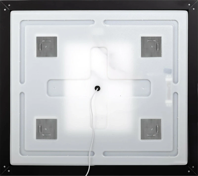 Зеркало BelBagno Kraft 88.5 SPC-KRAFT-885-785-TCH-WARM-NERO с подсветкой с подогревом Черное с сенсорным выключателем стекло
