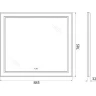 Зеркало BelBagno Kraft 88.5 SPC-KRAFT-885-785-TCH-WARM-NERO с подсветкой с подогревом Черное с сенсорным выключателем стекло