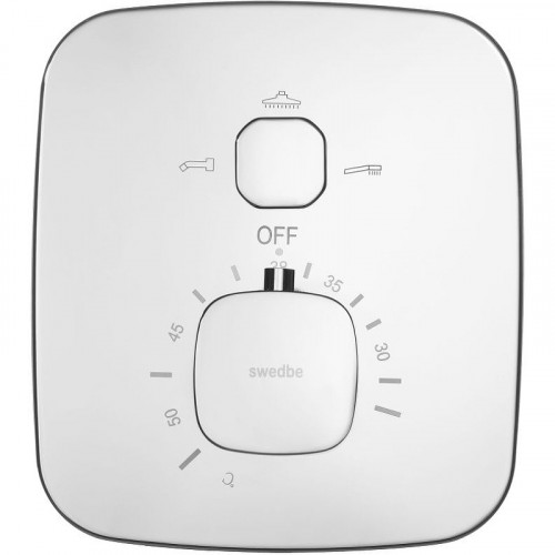 Смеситель для душа Swedbe Platta 9032 с термостатом Хром латунь встраиваемый