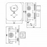 Смеситель для душа Swedbe Platta 9032 с термостатом Хром латунь встраиваемый