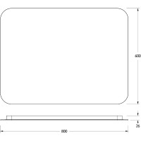 Зеркало Defesto Opti 80x60 DF 2807RH с подсветкой 25W-4500К/ИК - выключатель/Нейтральный белый свет
