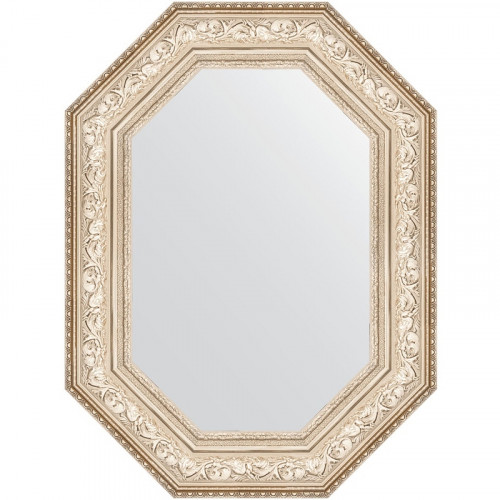 Зеркало Evoform Polygon 80х60 BY 7253 в багетной раме - Виньетка серебро 109 мм стекло