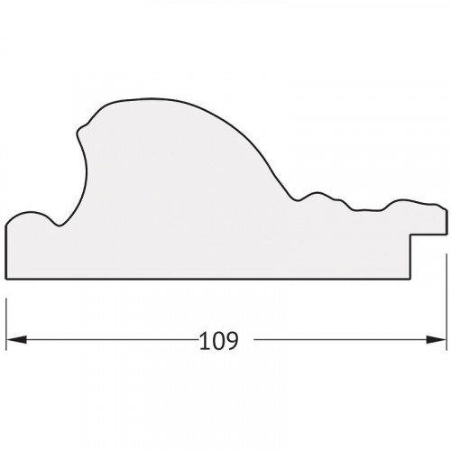 Зеркало Evoform Polygon 80х60 BY 7253 в багетной раме - Виньетка серебро 109 мм стекло