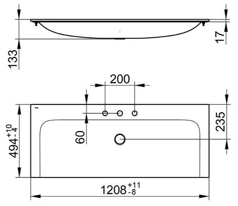 Мебельная раковина Keuco Plan 120 32980311203 цвет Белый