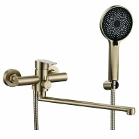 Смеситель для ванны Fmark FS8225C универсальный цвет Золото матовое