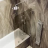 Шторка для ванны Maybah Glass MGV-573-4 515х1400 складная 2 секции Хром глянцевый стекло бронзовое