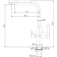 Смеситель для кухни BelBagno BB-LAM57-IN Сатин