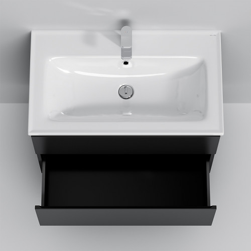 Тумба под раковину AM.PM X-Joy 80 M85AFHX0802BM подвесная Черная матовая МДФ / ЛДСП