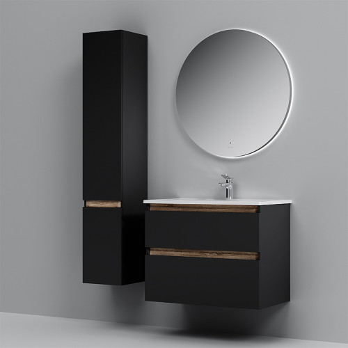 Тумба под раковину AM.PM X-Joy 80 M85AFHX0802BM подвесная Черная матовая МДФ / ЛДСП