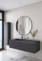 Тумба под раковину Boheme Armadi Art Quatro 2 140 790-M2-140-A-A подвесная Антрацит профиль Антрацит МДФ / ЛДСП
