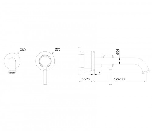 Смеситель для раковины Wonzon &amp; Woghand Tor WW-88869073-BGM цвет Темный графит