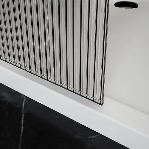 Душевая перегородка Azario Walk-in 110 AZ-251-110-MB-CRF профиль Черный матовый стекло рифленое