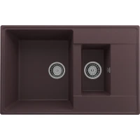 Кухонная мойка Ulgran Quartz Prima 780 1,5 K-06 Трюфель искусственный камень (литьевой мрамор) встраиваемый
