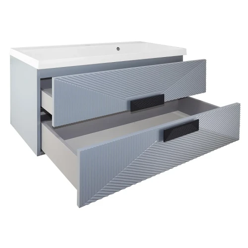 Тумба с раковиной Azario Zena 100 CS00097710 подвесная цвет Серый