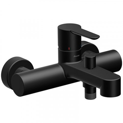 Смеситель для ванны Ravak Puri PU 022.21/150 X070192 Черный матовый латунь на стену