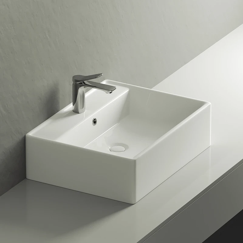 Раковина Ceramicanova Element 59 CN6046 Белая фарфор накладная