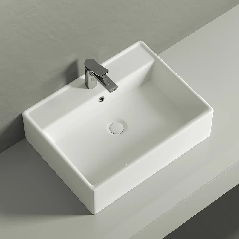 Раковина Ceramicanova Element 59 CN6046 Белая фарфор накладная