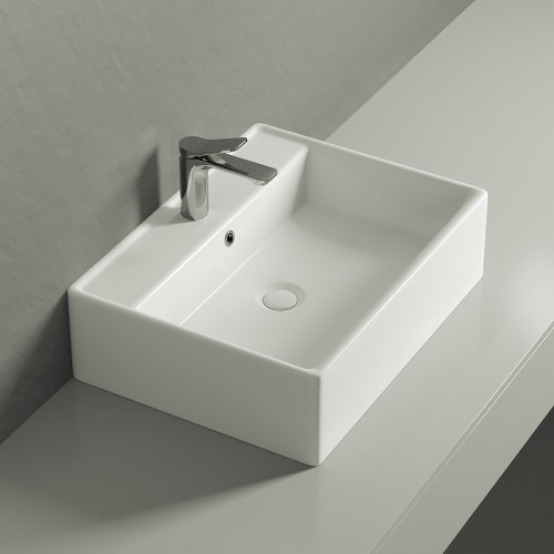 Раковина Ceramicanova Element 59 CN6046 Белая фарфор накладная