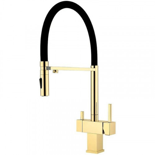 Смеситель для кухни Grocenberg GB4098GO Золото