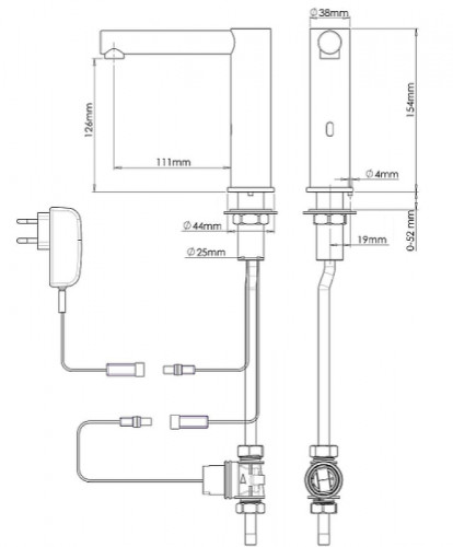 Кран для одного типа воды Nofer 07250.B цвет Хром