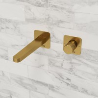 Смеситель для раковины WasserKRAFT Schunter A8251.308 Золото матовое латунь встраиваемый