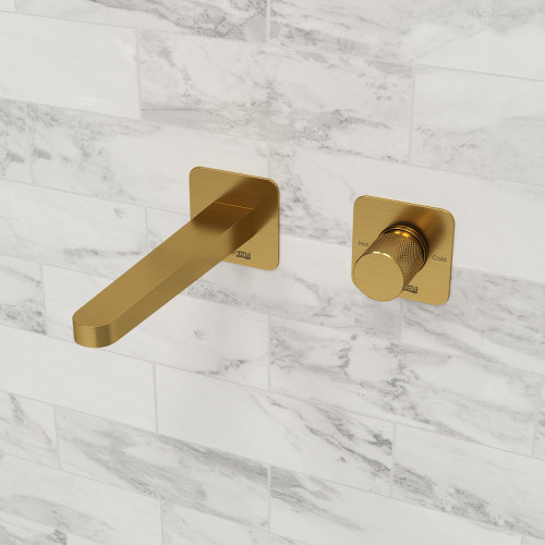 Смеситель для раковины WasserKRAFT Schunter A8251.308 Золото матовое латунь встраиваемый