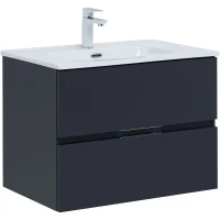 Тумба под раковину Aquanet Алвита New 70 303908 подвесная Антрацит МДФ / ЛДСП