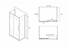 Душевой уголок Abber Schwarzer Diamant 170х80 AG30170BH-S80B-S80B профиль Черный стекло прозрачное