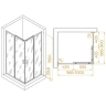 Душевой уголок RGW Passage PA-040B 100x90 3508104090-24 профиль Черный стекло матовое-сатинат