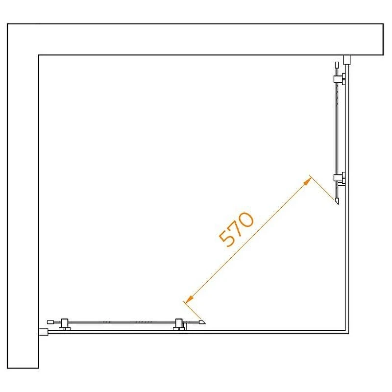 Душевой уголок RGW Passage PA-040B 100x90 3508104090-24 профиль Черный стекло матовое-сатинат