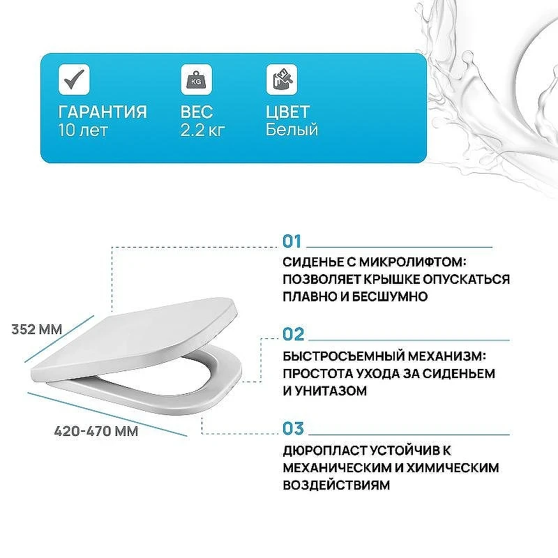 Сиденье для унитаза Berges Gap SO 017003 Белое с микролифтом