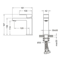 Смеситель для раковины Timo Selene 2061/16F Белый матовый латунь