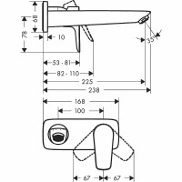 Смеситель для раковины Hansgrohe Talis E 71734000 Хром латунь встраиваемый