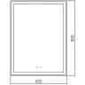 Зеркало Silver Mirrors Рига-VOICE 60 LED-00002614 с подсветкой с подогревом с сенсорным выключателем и диммером стекло