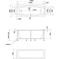 Акриловая ванна Creto Elite 180х80 11-18080 без гидромассажа