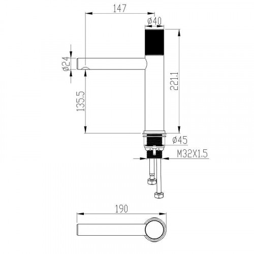 Смеситель для раковины Olive's Mansa 36100MNW Белый матовый
