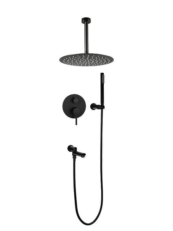 Душевая система FILARETE Roun FL1022BL цвет Черный матовый