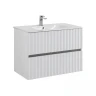 Тумба под раковину Art&Max Elegant 80 AM-ELEGANT-800-2C-SO-BM-LED подвесная цвет Белый матовый